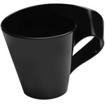 2.7 oz. Black Scroll Handle Coffee Mugs