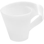 2.7 oz. White Scroll Handle Coffee Mugs