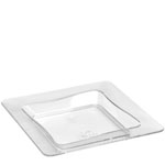 3 x 3 in. Clear Tiny Treasure Square Plate