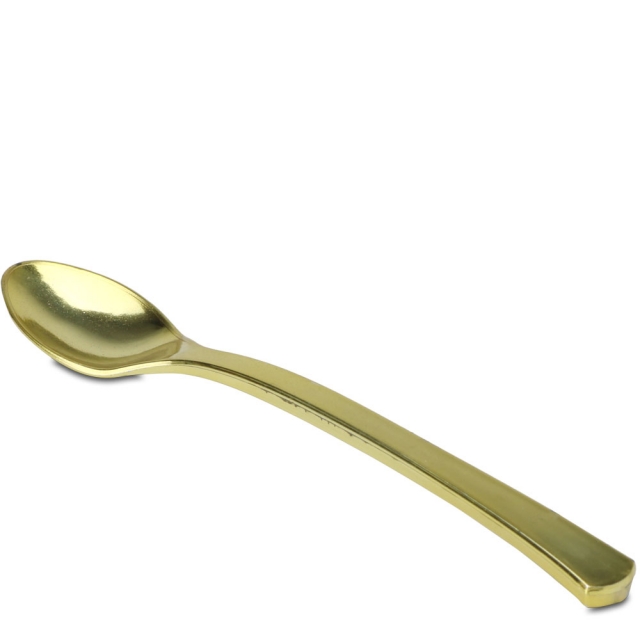 Tiny Gold Tasting Spoons 4"