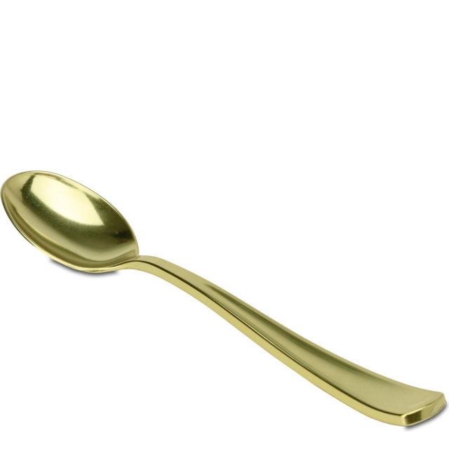 Gold Disposable Table Utensil Spoon 6.25"