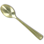 Gold Disposable Table Utensil Spoon 6.25"