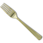 Gold Disposable Table Utensil Fork 7.25"