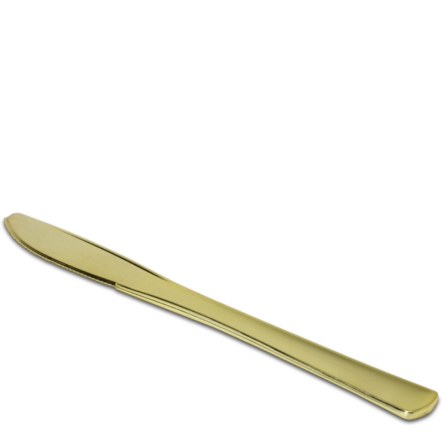 Gold Disposable Table Utensil Knife 8"