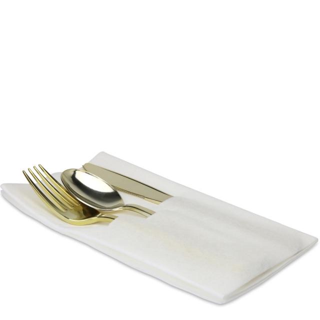 Gold Cutlery Pocket Napkin Set