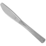 Silver Disposable Table Utensil Knife 8"