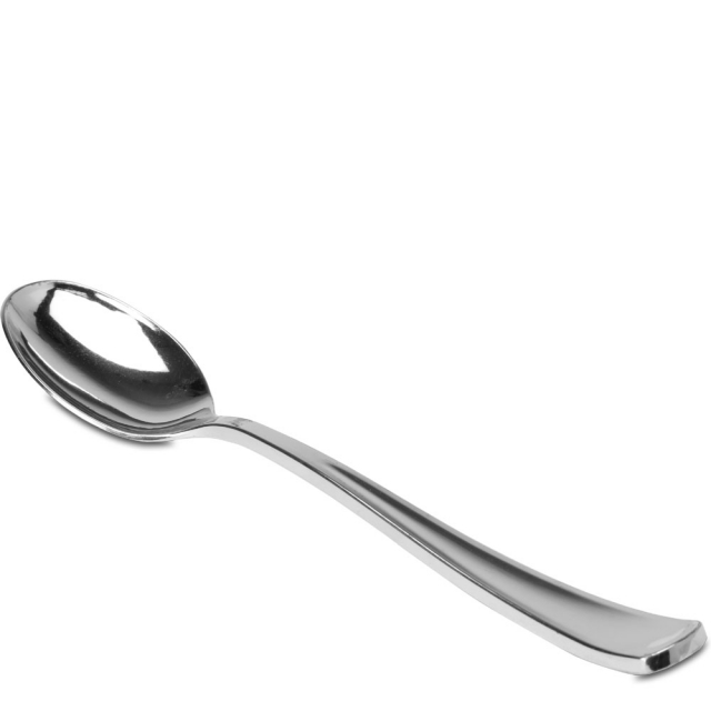 Silver Disposable Table Utensil Spoon 6.5"