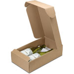Tawny Textured Rib 2-Bottle Wine Boxes With Inserts