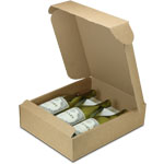 Natural Brown Kraft 3 Bottle Wine Gift Box