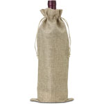 Lux Woven Single Bottle Wine Bag with Drawstring