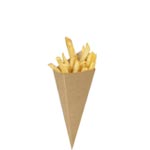 5 oz. Cardboard Fry Cones with Sauce Compartment