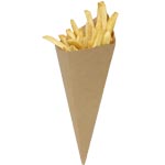 14 oz. Cardboard Fry Cones with Sauce Compartment