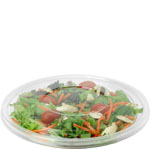 24 oz. Shallow Clear Plastic Bowls with Lid Combo Pack