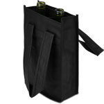 Black Two Bottle Reusable Wine Tote