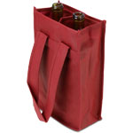 Burgundy Two Bottle Reusable Wine Tote