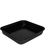 Black Baking Tray with Rolled Rim - 8 x 8 in.