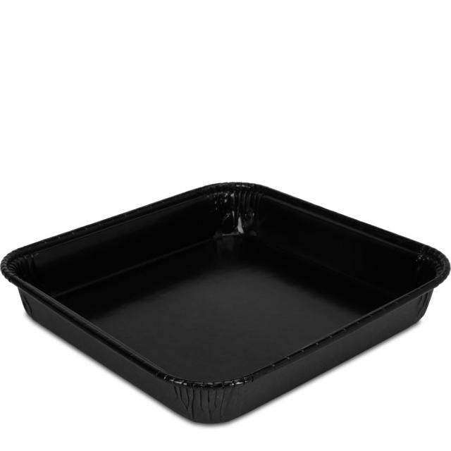 Black Baking Tray with Rolled Rim - 8 x 8 in.