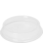 Clear lid for the 8 oz. Black Rolled Rim Baking Cup
