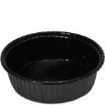 8 oz. Black Rolled Rim Baking cup