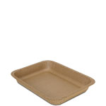 8.3 x 6 x 1 in. Kraft Disposable Foodservice Lunch Trays