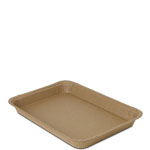 12.75 x 8.875 x 1.25 Kraft Disposable Foodservice Lunch Trays