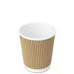 8 oz. Kraft Ripple-Wall Paper Coffee Cups