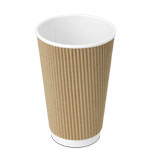 16 oz. Kraft Ripple-Wall Paper Coffee Cups