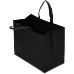 Black Reusable Takeout Bag with handle - 13 x 7 x 10 in.