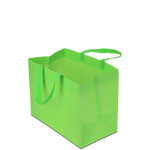 Lime Green Reusable Takeout Bag with handle - 13 x 7 x 10 in.