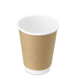 12 oz. Kraft Double Wall Paper Coffee Cup