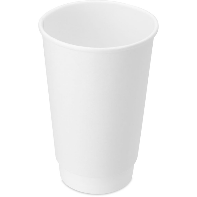 16 oz. White Double Wall Paper Coffee Cup