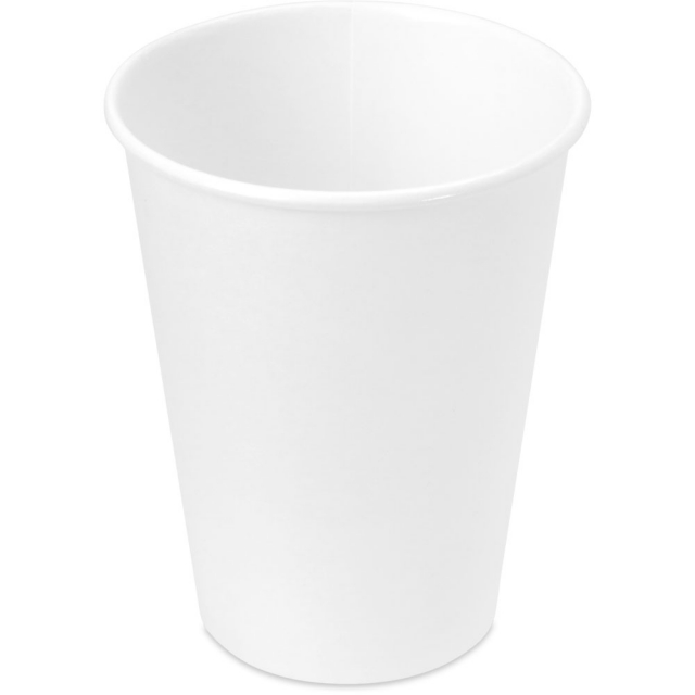 12 oz. White Paper Coffee Cups by Dart / Solo