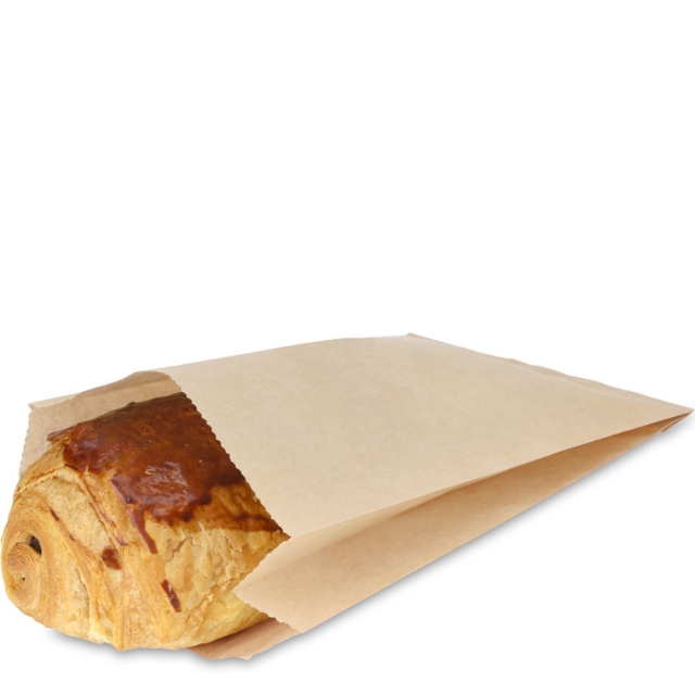 Large Natural Brown Kraft PFAS Free Grease Resistant Paper Sandwich Bags - 6 x 2 x 9"