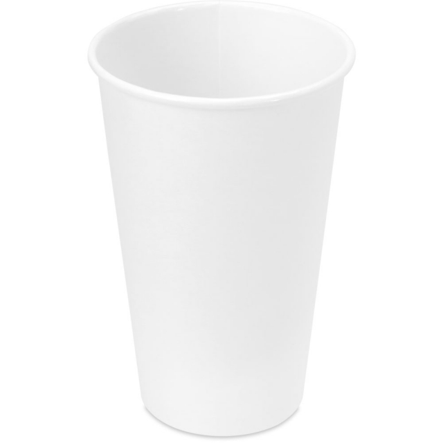 16 oz. White Paper Coffee Cups by Dart / Solo