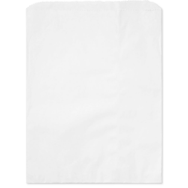 10 x 13 in. White Paper Merchandise Bags - Machine Glazed