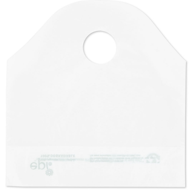 Biodegradable Super Wave Carryout Bags - 12 x 13 + 5"