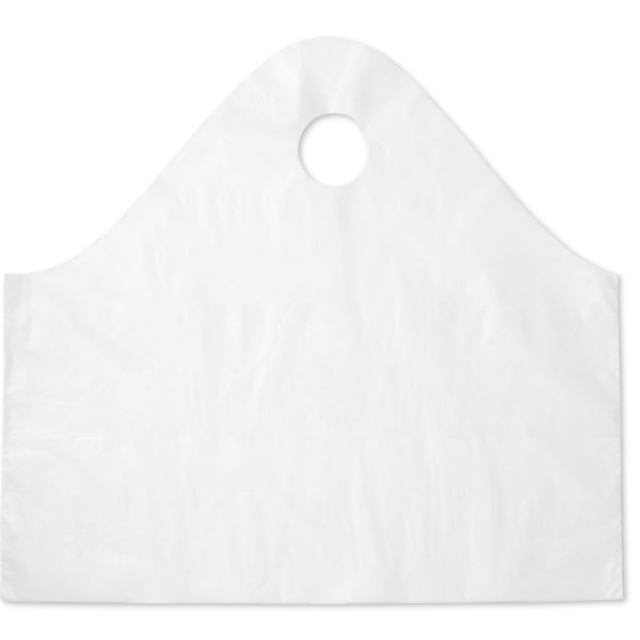 19" x 18" + 9.5" White Super Wave Carry Out Bags (500/case)