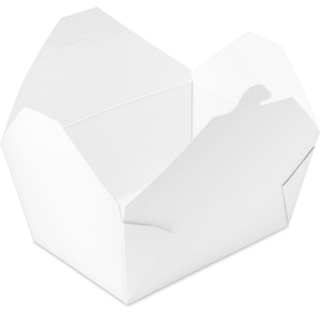 Bio-Pak White #4 Deep Meal Boxes