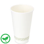 16 oz. Single Wall Compostable PLA Lined Coffee Cups