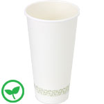 20 oz. Single Wall Compostable PLA Lined Coffee Cups