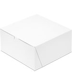 10 x 10 x 5" Plain White 10" Square Bakery Boxes