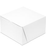 10 x 10 x 6" Plain White 10" Square Bakery Boxes