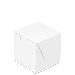 4 x 4 x 4" Matte White Individual Cupcake Bakery Boxes