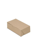 6-1/2 x 3-3/4 x 2-1/8" 100% Recycled Brown Kraft Bakery Boxes