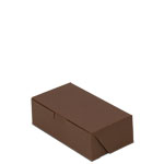 6-1/2 x 3-3/4 x 2-1/8" Chocolate Brown Bakery Boxes