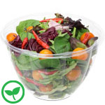 48 oz Compostable Clear Plastic Salad Bowl - Made from PLA