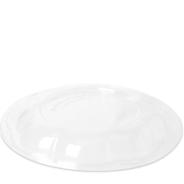 Lids for 24/32/48 oz Compostable Clear Plastic Salad Bowls