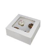 7 x 7 x 2.5" White Pie / Bakery Boxes with Top Window