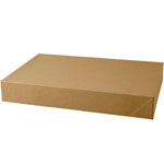 Recycled Kraft Pinstripe Pop-up Apparel Box - 17 x 11 x 2.5 in.