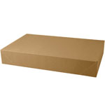 Recycled Kraft Pinstripe Pop-up Apparel Box - 19 x 12 x 3 in.